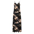 thumbnail image 4 of CEHVOM Robes d'Été pour Femmes Décontractées Boho Imprimées à Bretelles Anneau Plage Longue Robe Maxi avec Poches, 4 of 5