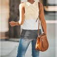 thumbnail image 3 of T-Shirt Blouse Sans Manches Décontracté à Rayures Col en V Ample pour Femmes, 3 of 6