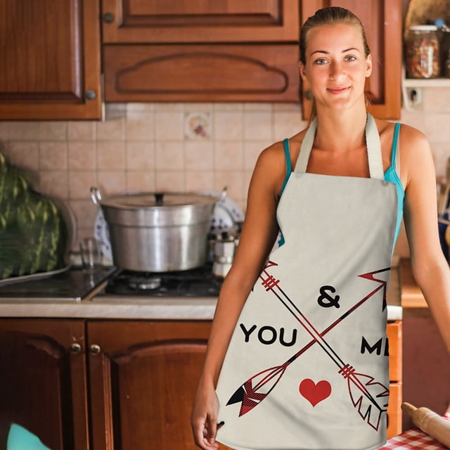 Dvkptbk Apron 1Pc Parent Adult The Family Kitchen Lovely Print Linen Family Aprons Kitchen Essentials