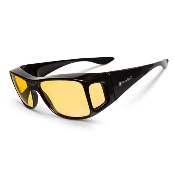 TrueDark Daylights Lunettes Ambre Ajustées Anti-Lumière Bleue - Conçues pour Réduire la Fatigue Oculaire et l'Éblouissement UV Provenant de l'Écran d'Ordinateur, du Jeu, de la Télé, du Téléphone - pour Hommes et Femmes par Dave Aspr