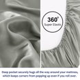 thumbnail image 4 of Unique Bargains Satin Silk Fitted Bed Sheet with Deep Pocket Ultra Luxury Smooth, 4 of 7