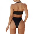 thumbnail image 3 of Women‘s Bikini Hollow Solid Color One-piece Summer Beach Swimmsuits White M, 3 of 6