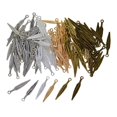 thumbnail image 2 of jifeng 120Pcs Assorted Colors Feather Leaf Shaped Charm Pendant Connector for Necklace, 2 of 9