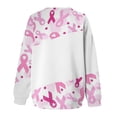 thumbnail image 5 of EQWLJWE T-Shirts de Cancer du Sein pour Femmes Automne Ruban Rose Graphique Pull Décontracté Manches Longues Col Rond Sensibilisation au Cancer du Sein T-Shirt Survivant Cadeau Manches Longues pour Femmes, 5 of 5