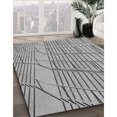 thumbnail image 3 of Ahgly Company Tapis d'Intérieur Lavable en Machine Carré Gris Fumé Transitionnel, 7 Pieds Carré, 3 of 7