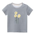 thumbnail image 4 of TopLLC Manches Courtes Col Rond Blouses & Chemises Chemises pour Enfants T-Shirt Graphique Manches Courtes Col Rond Crop Top pour 3-14 Ans Filles et Garçons T-Shirt Tee Blouse Fille, 4 of 4