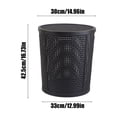 thumbnail image 3 of XYAIYT Large Plastic Imitation Rattan Laundry Hamper with Lid for Clothes and Toy Storage Long Lasting and Sturdy with Side Handles for Easy and Ventilation 2.11lb Capacity, 3 of 6
