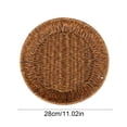 thumbnail image 2 of Fruit Vegetable Storage Basket Plastic Imitation Vines Woven 28*28*4cm Multi Functional Storage Tray for Snack Candy Bread Organizing, 2 of 7
