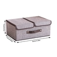 thumbnail image 2 of Cube de Rangement Décoratif Pliable en Lin avec Couvercle et Poignées pour l'Organisation de la Maison et le Rangement des Vêtements, 2 of 3