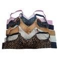 thumbnail image 4 of Comfort Unlined Leisure Bra for Home and Casual Wear with Printed design Seamless Push Up Support Adjustable Straps No Wire Leopard Pattern for All Seasons, 4 of 4