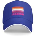 thumbnail image 1 of Lesbian Pride Flag Trucker Hat LGBT Pride Baseball Cap Black, 1 of 8