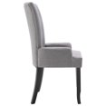 thumbnail image 2 of vidaXL Dining Chairs with Armrests 2 pcs Light Grey Fabric, 2 of 5