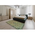 thumbnail image 4 of Ahgly Company Tapis d'Intérieur Carrés Abstraits Vert Avocat, Tapis de Zone Abstraits, 3 Pieds Carré, 4 of 6