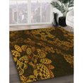 thumbnail image 3 of Ahgly Company Tapis d'Intérieur Lavable à la Machine, Carré, Transitionnel, Noir Brun, Tapis de Zone, 3 Pieds Carré, 3 of 7