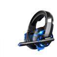 thumbnail image 1 of Headset Gaming PC PS4 Wired Gaming Headset 360° Adjustable Noise Cancelling Microphone, LED Light and Over-Ear Memory Earmuffs for PC, Laptop, Tablet, iPad, Computer Black Blue, 1 of 3