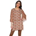 thumbnail image 1 of Moomaya Kurtis Courtes en Poly-Crêpe pour Femmes, Robe à Manches Kimono Imprimée, Haut Indien, 1 of 5