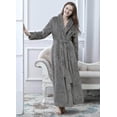 thumbnail image 2 of Peignoir Long pour Femmes en Molleton Doux et Chaud, Barobe en Peluche, Pyjama de Nuit pour Dames, Robe de Chambre, 2 of 3