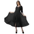 thumbnail image 2 of Moomaya Robe à Étages Boutonnée Robes Femmes Unie Grande Taille Robe, 2 of 6