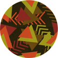 thumbnail image 1 of Ahgly Company Machine Washable Indoor Round Transitional Maroon Red Area Rugs, 7' Round, 1 of 7