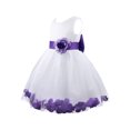 thumbnail image 2 of Oyolan Robe de Demoiselle d'Honneur pour Bébé Fille Robe de Fête Formelle de Mariage Robe de Baptême en Tulle Princesse Concours Violet 12, 2 of 5