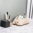 thumbnail image 4 of Storage Bag Space-saving Folding Faux Leather Hallway Desktop Sundries Organizer Home Supplies, 4 of 8
