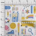 thumbnail image 2 of oneOone Cotton Flex Yellow Fabric Kids Craft Projects Decor Fabric Printed By The Yard 40 Inch Wide, 2 of 4