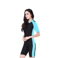 thumbnail image 1 of Woman Short Sleeve 2Mm Neoprene Conjoined Diving Suit Thin Wetsuit New, 1 of 2