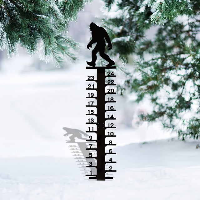 24 Inch Snow Meter Hand Made Metal Outdoor Garden Snow Meter Garden Decoration