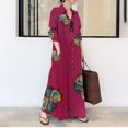 thumbnail image 2 of PVCS Chemise Habillée pour Femmes Jupe Longue Manches Longues Poche Automne Printemps Col Chemise, 2 of 9