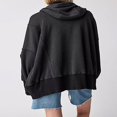 thumbnail image 4 of Vestes à Capuche Amples pour Femmes Couleur Unie Manches Longues Automne, 4 of 5