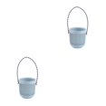 thumbnail image 1 of Transemion ABS Decorate With Lightweight Planter With Removable Strape And Wall-Mount Option Inner Layer Hollowed Out For Better Blue 8.7*9.5*20.5cm 2Set, 1 of 6