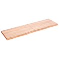 thumbnail image 1 of vidaXL Table Top Light Brown 140x40x(2-4) cm Treated Solid Wood Oak, 1 of 7