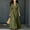 Army Green, variant on Caywon Elegant Women's Dress, Long Sleeve Collared Button Down with Belted Waist, Flowy Cotton Linen Maxi for Summer Vacation and Daily Wear