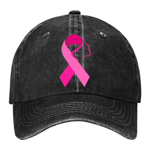 Casquette de Baseball Imprimée Délavée pour Femmes pour le Mois de Sensibilisation au Cancer du Sein Chapeau de Sport Extérieur
