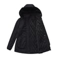 thumbnail image 3 of Women's Solid Mid Length Jacket With Large Collar And Warm Winter Coat,Size:XXL, 3 of 7