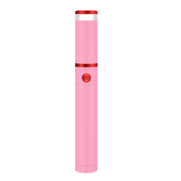 Selfie Stick Tripod, Extendable Selfie Stick with Detachable Bluetooth Remote Shutter and Fill Light, Compatible with Multiple Smartphones PINK