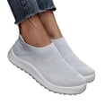 thumbnail image 3 of Kcodviy Spring and Summer Women Sneaker Boots for Women Sports Shoes Flat Bottom Low Cut Sneaker Socks Women Lightweight Slip on Fly Woven Mesh Breathable Comfortable Solid Color Casual Style, 3 of 8