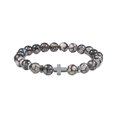 thumbnail image 1 of fastboy Bracelet Perles Uniques avec Détail Croix Bracelets Perles Rayures 1Set, 1 of 6