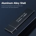 thumbnail image 3 of Labymos M.2 NVMe/ Dual Protocol Mobile Hard Disk Case USB3.1 Type-C External SSD Enclosure Aluminum Alloy Shell(1 Cable+1 Adapter), 3 of 5