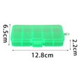 thumbnail image 4 of Thinsony 10 Grid Plastic Jewelry Removable Storage Box Beads Container Earring Green 12.8x6.5x2.2cm 1Set, 4 of 5
