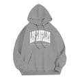 thumbnail image 3 of LUOGENLI Chandails à Capuche pour Hommes à Fermeture Éclair Mode Masculine Décontractée Lettres Partie Imprimée Chandail à Capuche à Enfiler Manches Longues Chandail à Capuche Hommes Chandails à Capuche Graphique Rose Gris1 Taille TTTG, 3 of 5