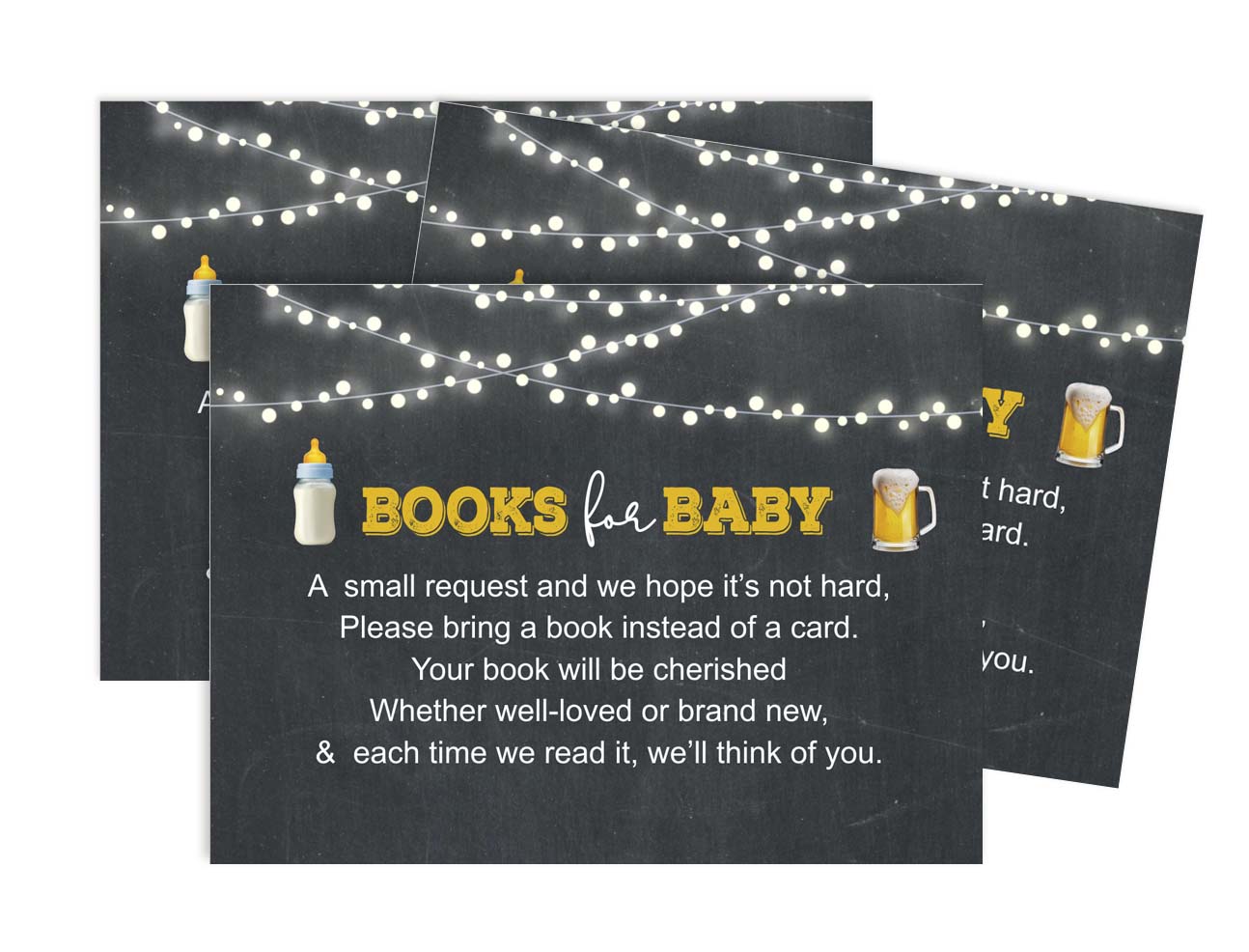 Inkdotpot 30A Baby is Brewing Gender Neutral Baby Shower Book Request Cards Bring A Book Instead Of A Card Baby Shower Invitations Inserts Games
