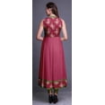 thumbnail image 4 of Bimba Kurti Longue Indienne à Fleurs Magenta pour Femmes, Tenue de Fête, Imprimée, Sans Manches, Robe Anarkali Kurti, XX-Grand, 4 of 6