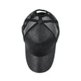 thumbnail image 4 of Baseball Cap Display Ponytail Messy Buns Trucker Plain Baseball Visor Cap Unisex Glitter Hat, 4 of 9