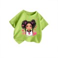 thumbnail image 3 of MEZZALL T-Shirt Graphique Mignon pour Fille, Col Rond, Manches Courtes, Tee d'Été Décontracté, T-Shirts Hauts, Vert Pâle, 13-14 Ans, 3 of 5