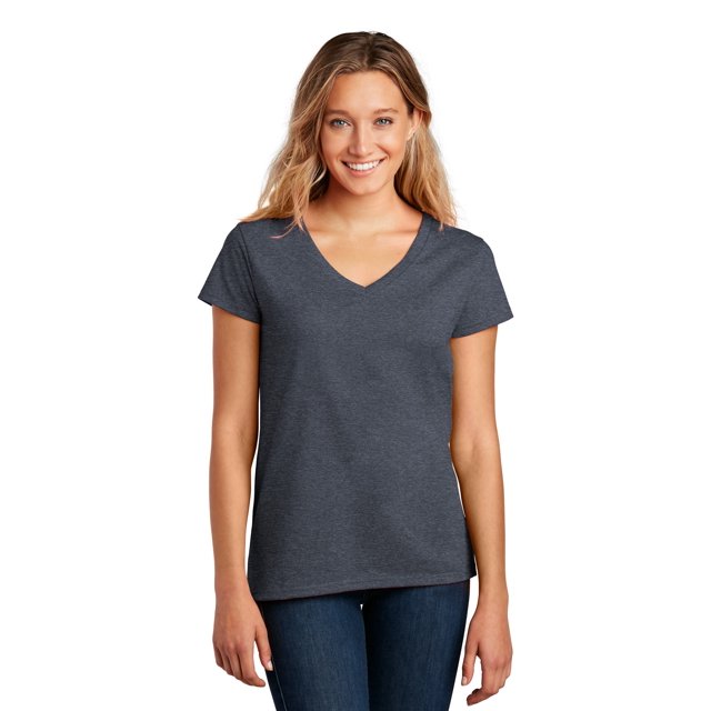 District T-Shirt Col en V pour Femmes DT8001