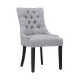 thumbnail image 4 of Costaelm Bellmount Fabric Wingback Tufted Dining Chair 2 Pc Set in Gray, 4 of 11