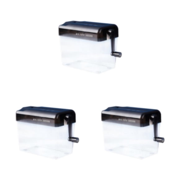 mmirethe Compact And Portable Manual Shredders For Effortless Shredding Non-skid Pads Manual Paper Shredder black 3Set