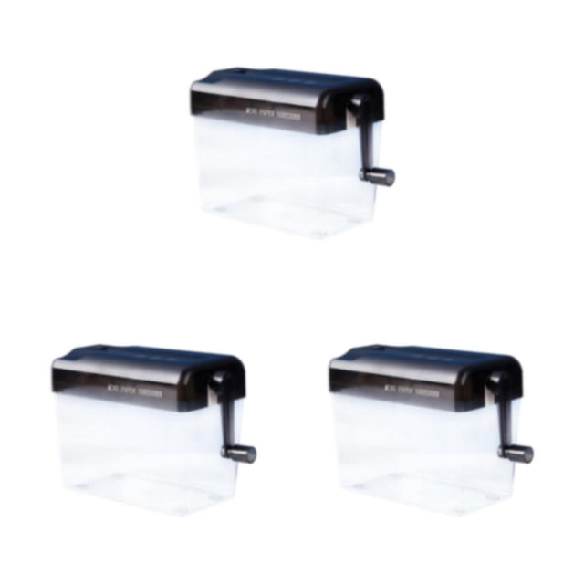 maskred Compact Manual Shredders, Portable, Black, 3 Count