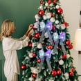 thumbnail image 3 of Pompotops 2023 New Christmas Luminous Bow Christmas Tree Diy Decorative Pendant LED Double Layer With Light Ribbon Bow Clearance, 3 of 8